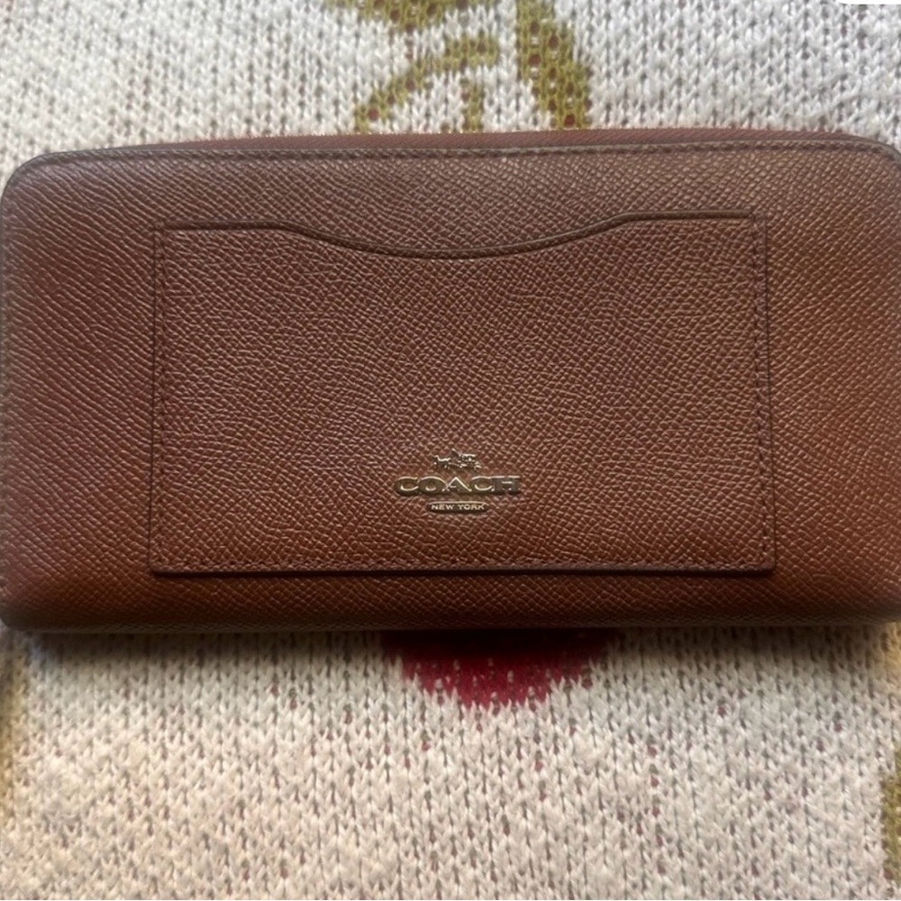 Coach Brown Leather Wallet orig $200